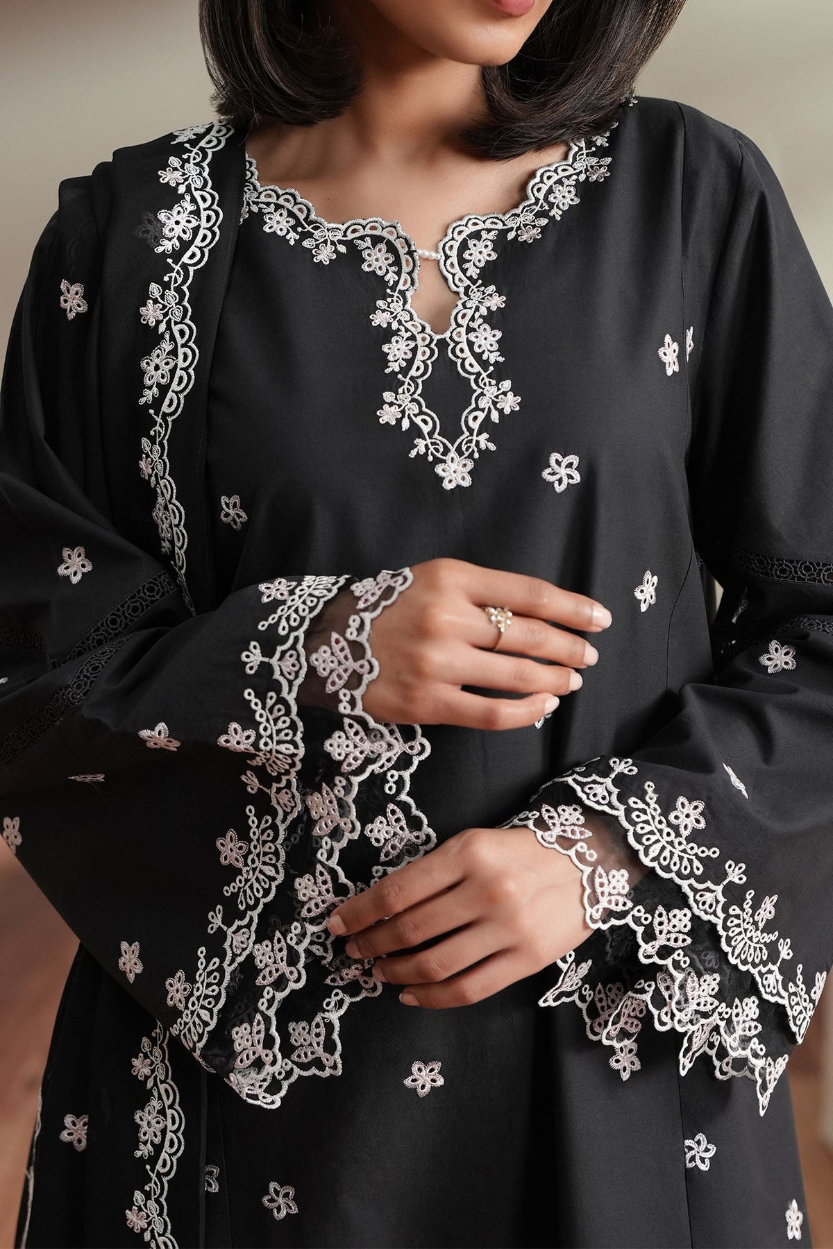 Cross Stitch | Mahiri Embroidered Collection 26 | NOIR CANVAS