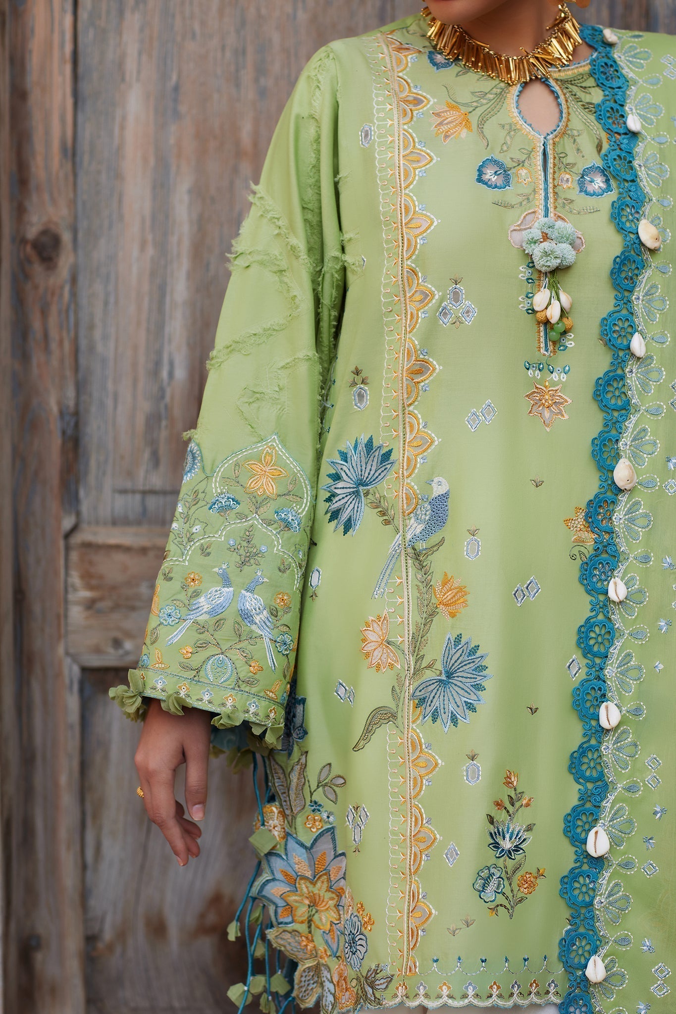 Elan | Luxury Lawn 25 | ISLA BLEU (EL25-11 B) -  Elan Ladies Clothes - Original Designer Dress - House of Maryam