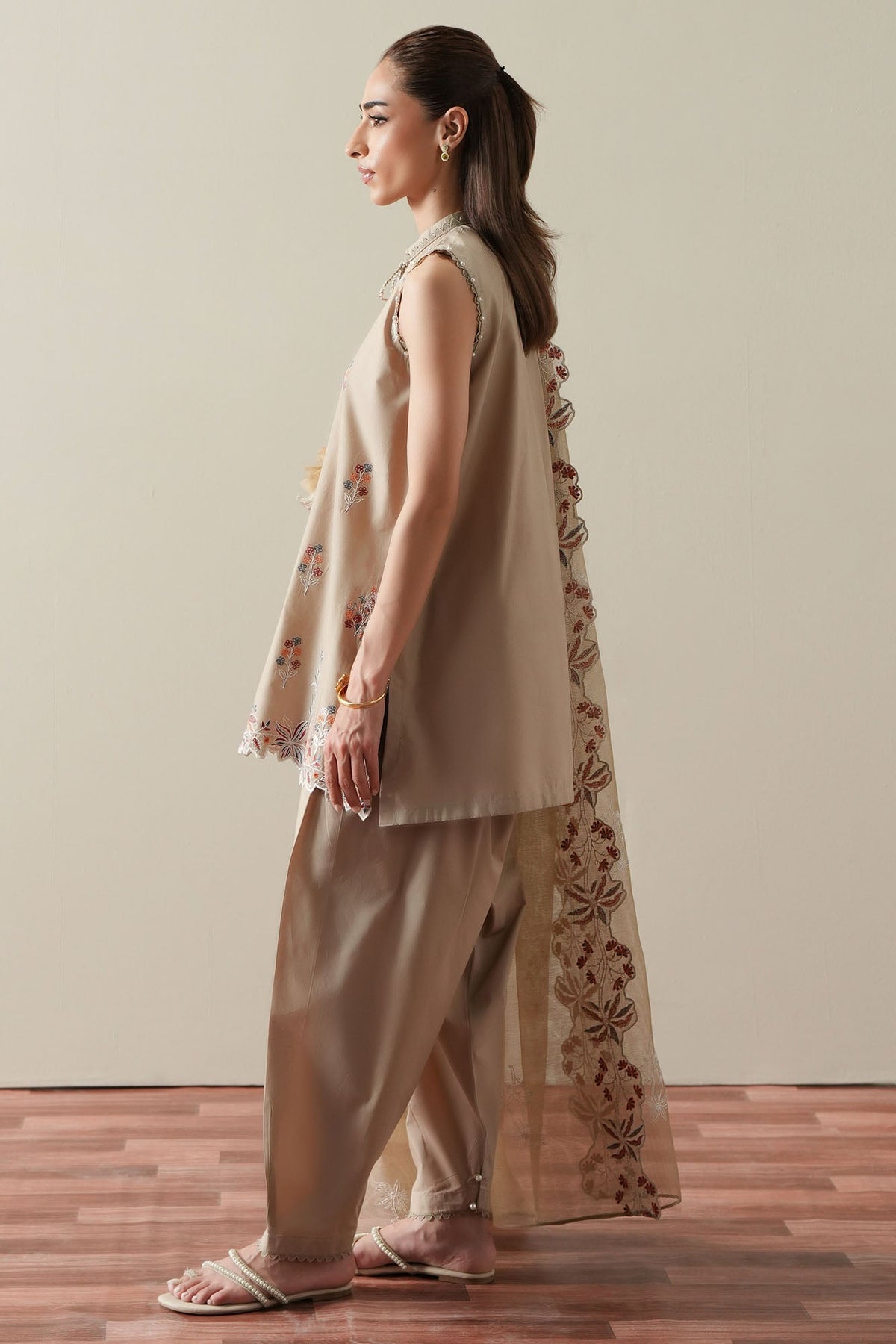 Cross Stitch | Mahiri Embroidered Collection 26 |DUSTY SAGE