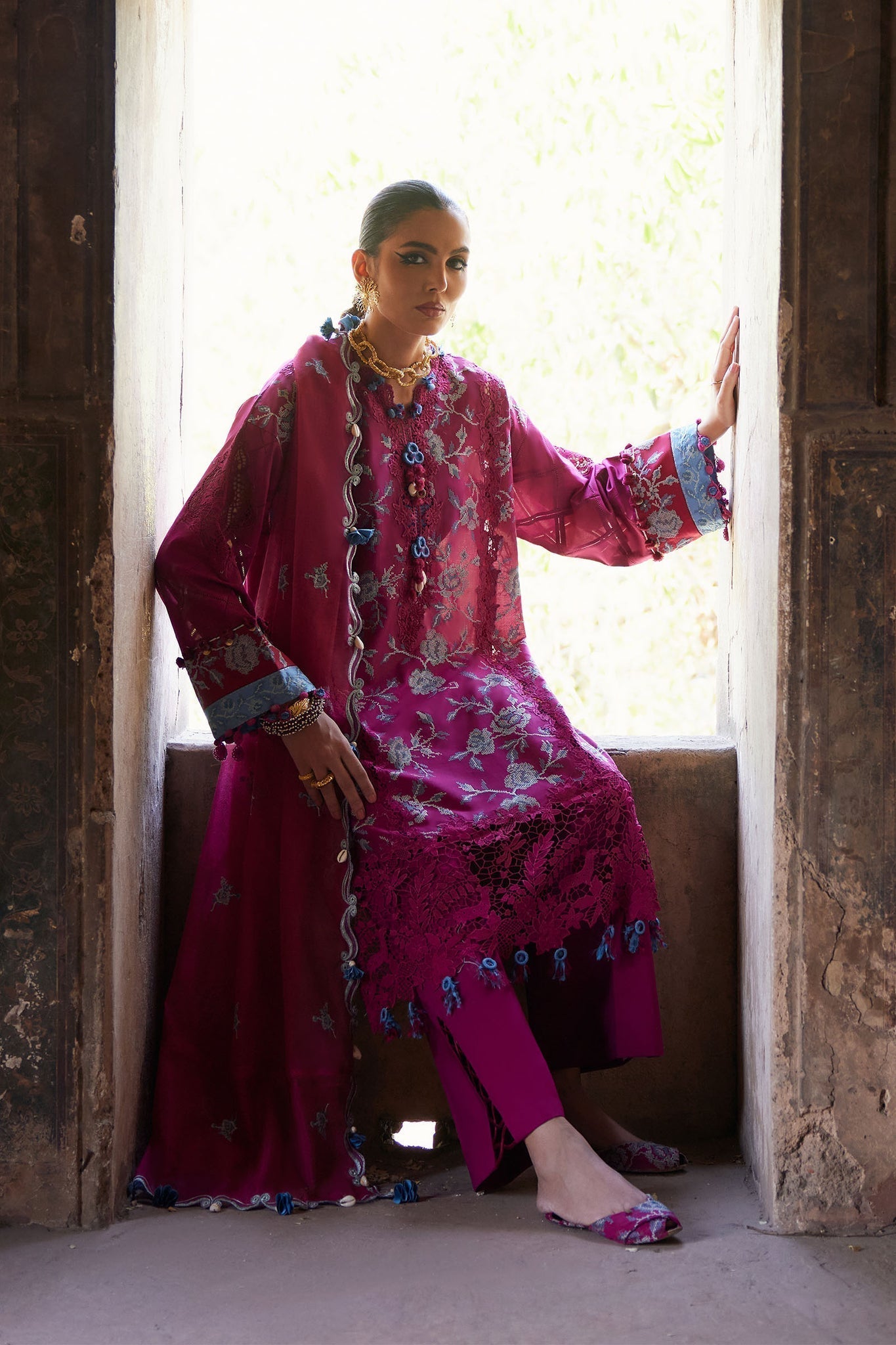 Elan | Luxury Lawn 25 | OPHELIA (EL25-10 B) -  Elan Ladies Clothes - Original Designer Dress - House of Maryam