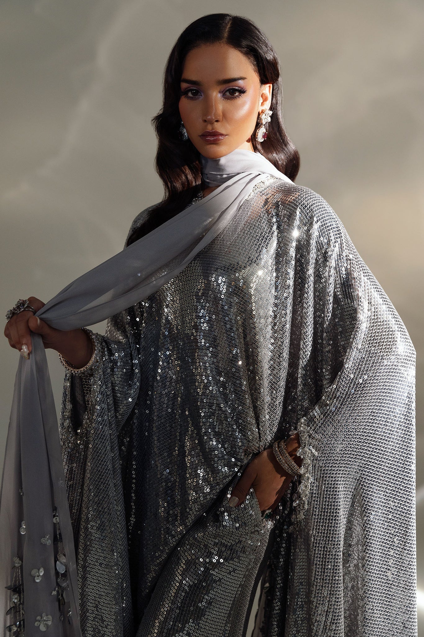 Elan | Lueur Dor | CÉLESTE ARGENTÉE (EP-21404) -  Elan Ladies Clothes - Original Designer Dress - House of Maryam