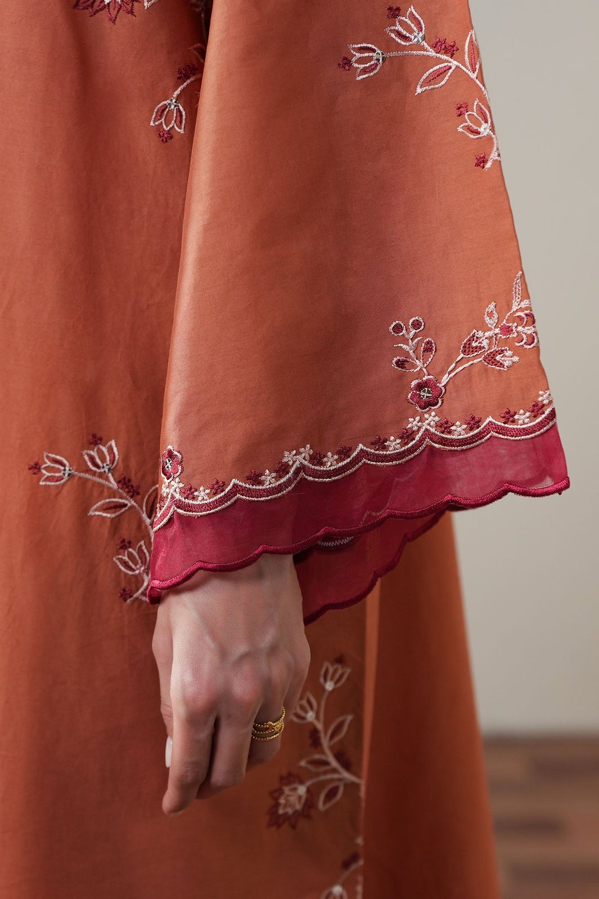 Cross Stitch | Mahiri Embroidered Collection 26 |SCARLET EMBER
