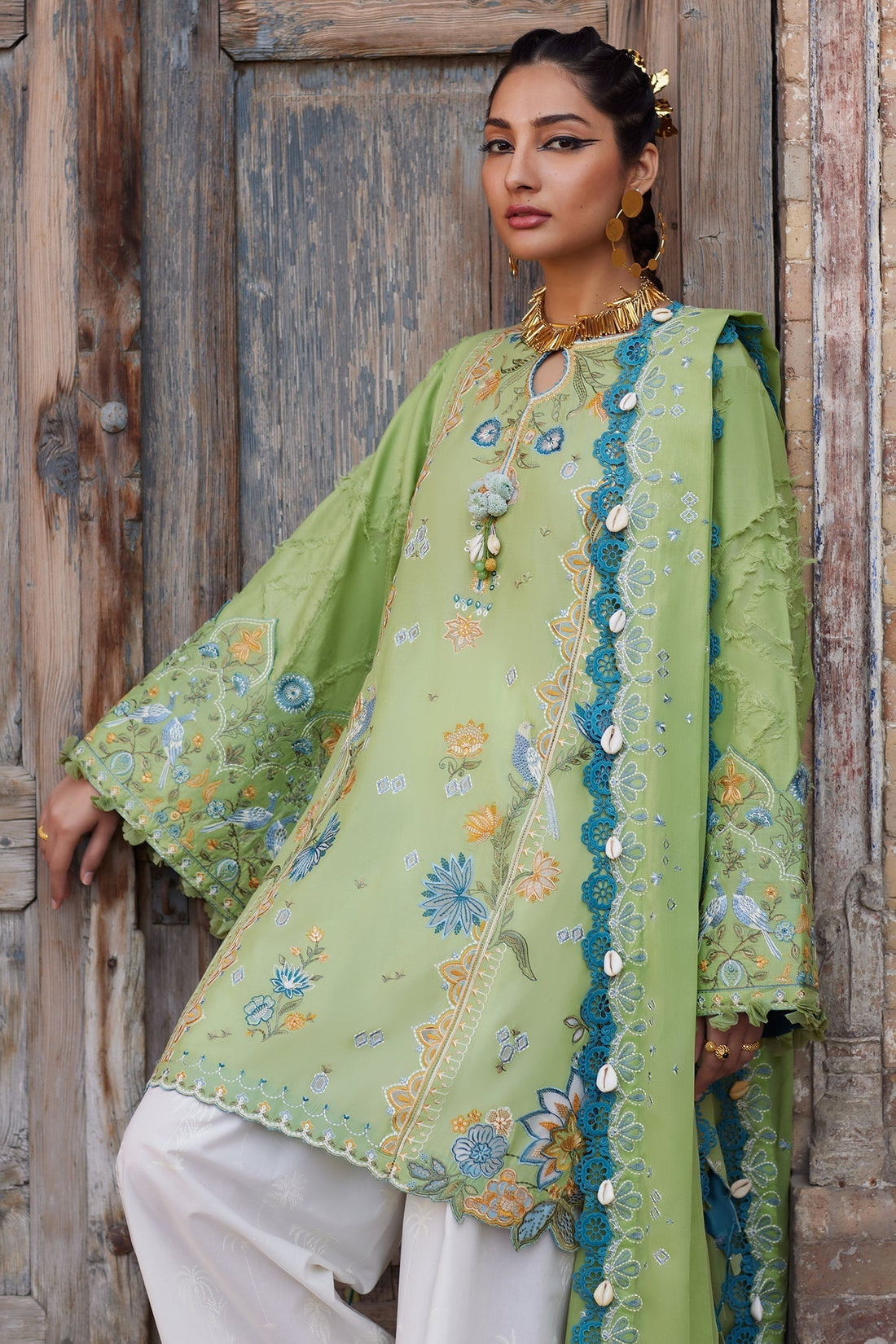 Elan | Luxury Lawn 25 | ISLA BLEU (EL25-11 B) -  Elan Ladies Clothes - Original Designer Dress - House of Maryam