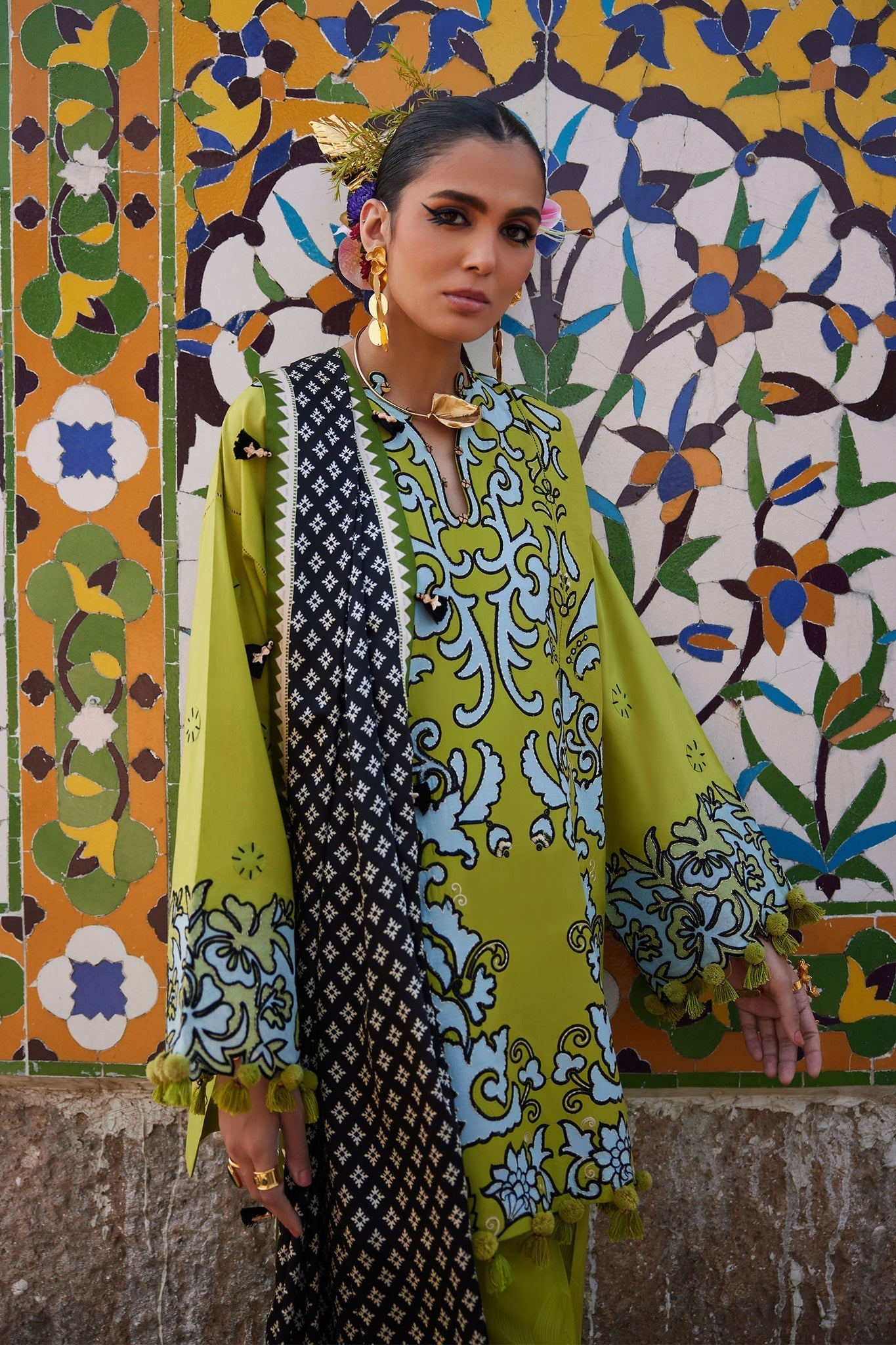 Elan | Luxury Lawn 25 | SOLENE (EL25-03 A) -  Elan Ladies Clothes - Original Designer Dress - House of Maryam