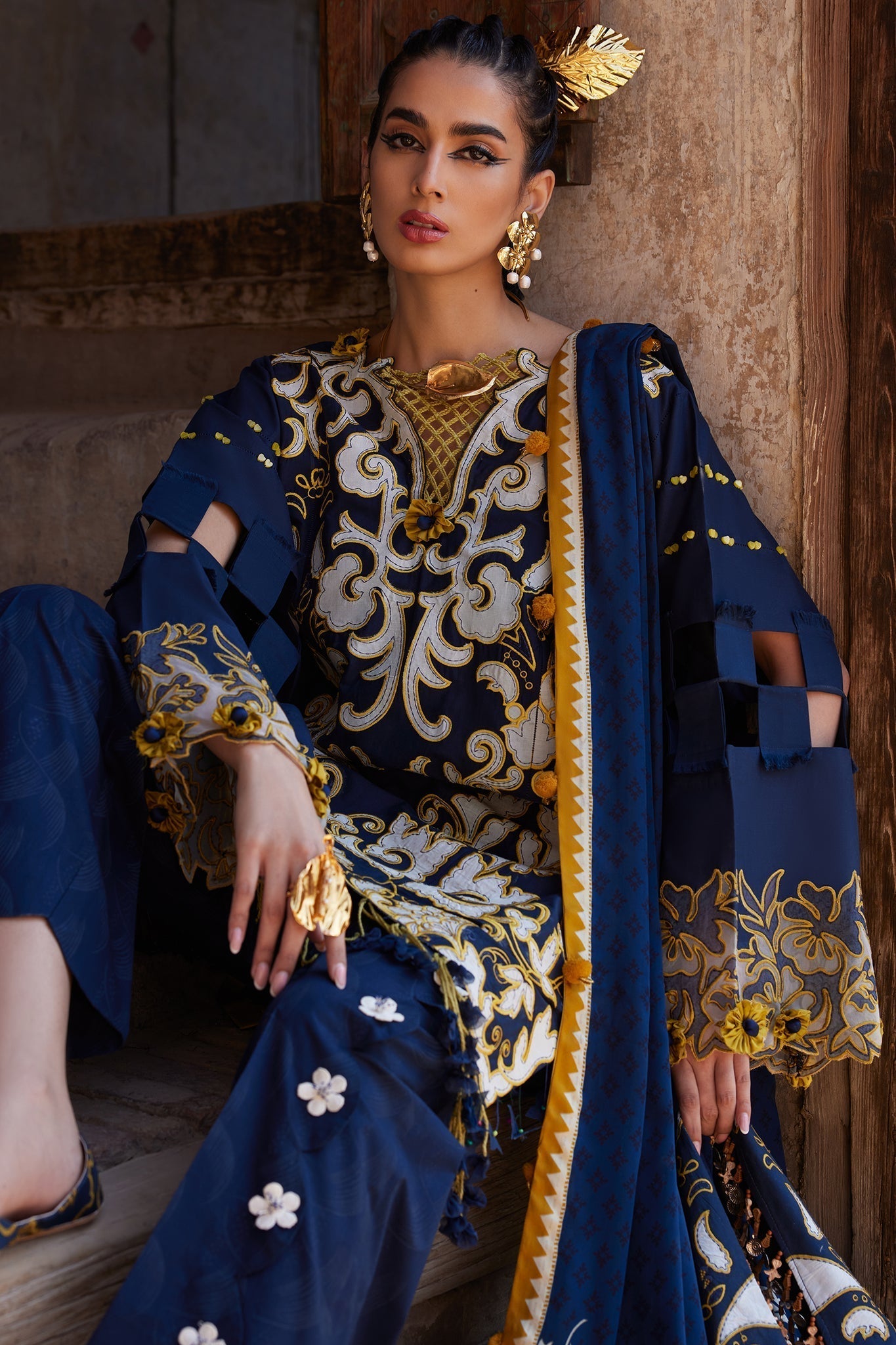 Elan | Luxury Lawn 25 | SOLENE (EL25-03 B) -  Elan Ladies Clothes - Original Designer Dress - House of Maryam
