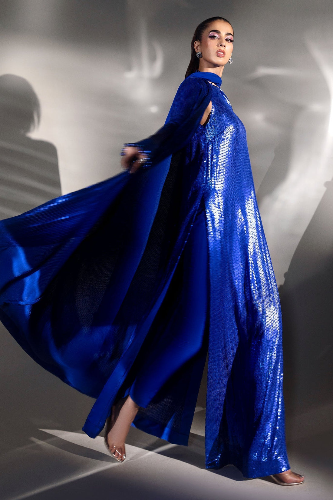 Elan | Lueur Dor | BLEU ECLAT (EP-21402) -  Elan Ladies Clothes - Original Designer Dress - House of Maryam