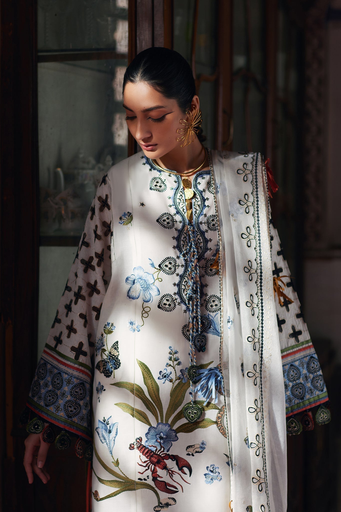 Elan | Luxury Lawn 25 | AZUREH (EL25-04 B) -  Elan Ladies Clothes - Original Designer Dress - House of Maryam