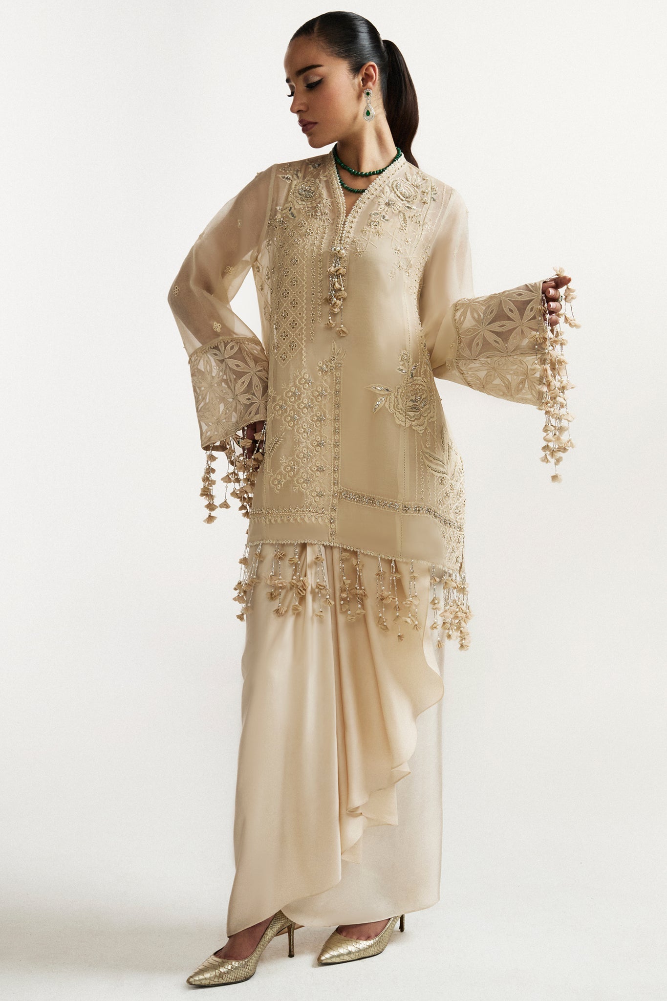 Elan I Vital Ornee I SOLENNE D'OR (EV-21356) -  Elan Ladies Clothes - Original Designer Dress - House of Maryam