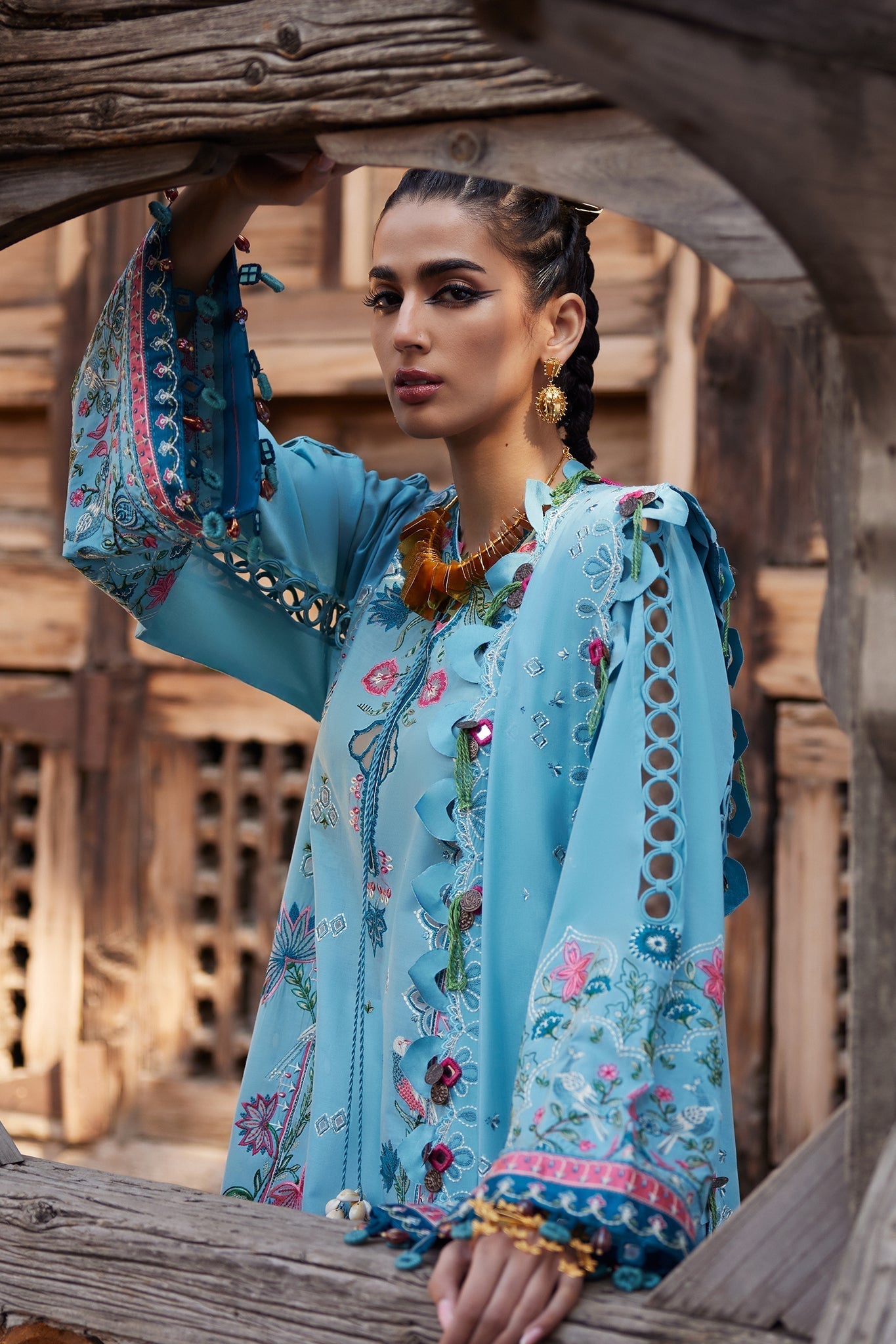 Elan | Luxury Lawn 25 | ISLA BLEU (EL25-11 A) -  Elan Ladies Clothes - Original Designer Dress - House of Maryam