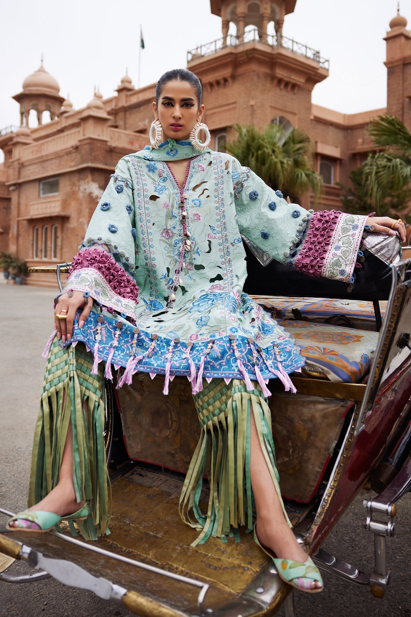 Elan | Luxury Lawn 25 | AMARA (EL25-09 B) -  Elan Ladies Clothes - Original Designer Dress - House of Maryam