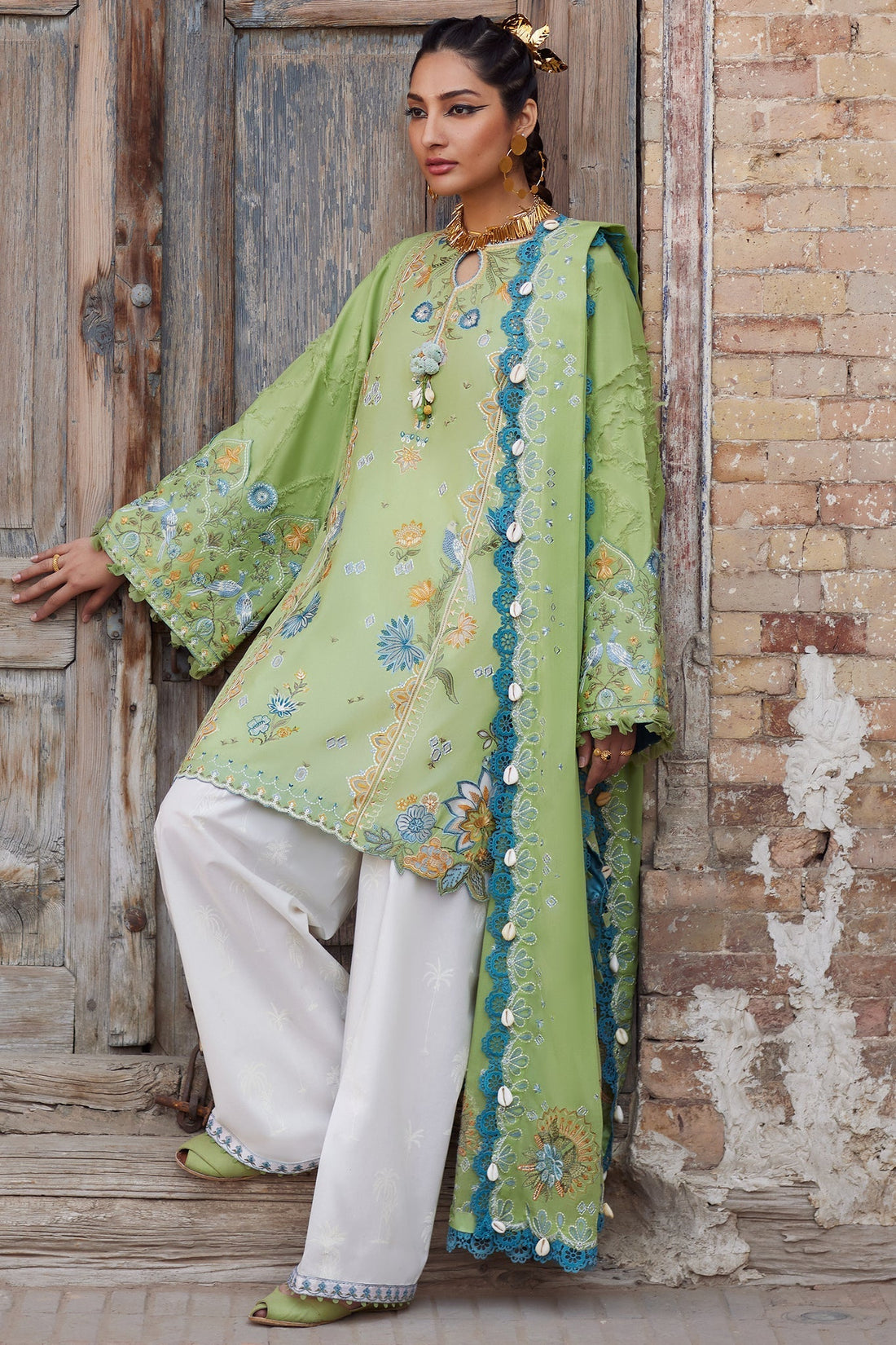 Elan | Luxury Lawn 25 | ISLA BLEU (EL25-11 B) -  Elan Ladies Clothes - Original Designer Dress - House of Maryam