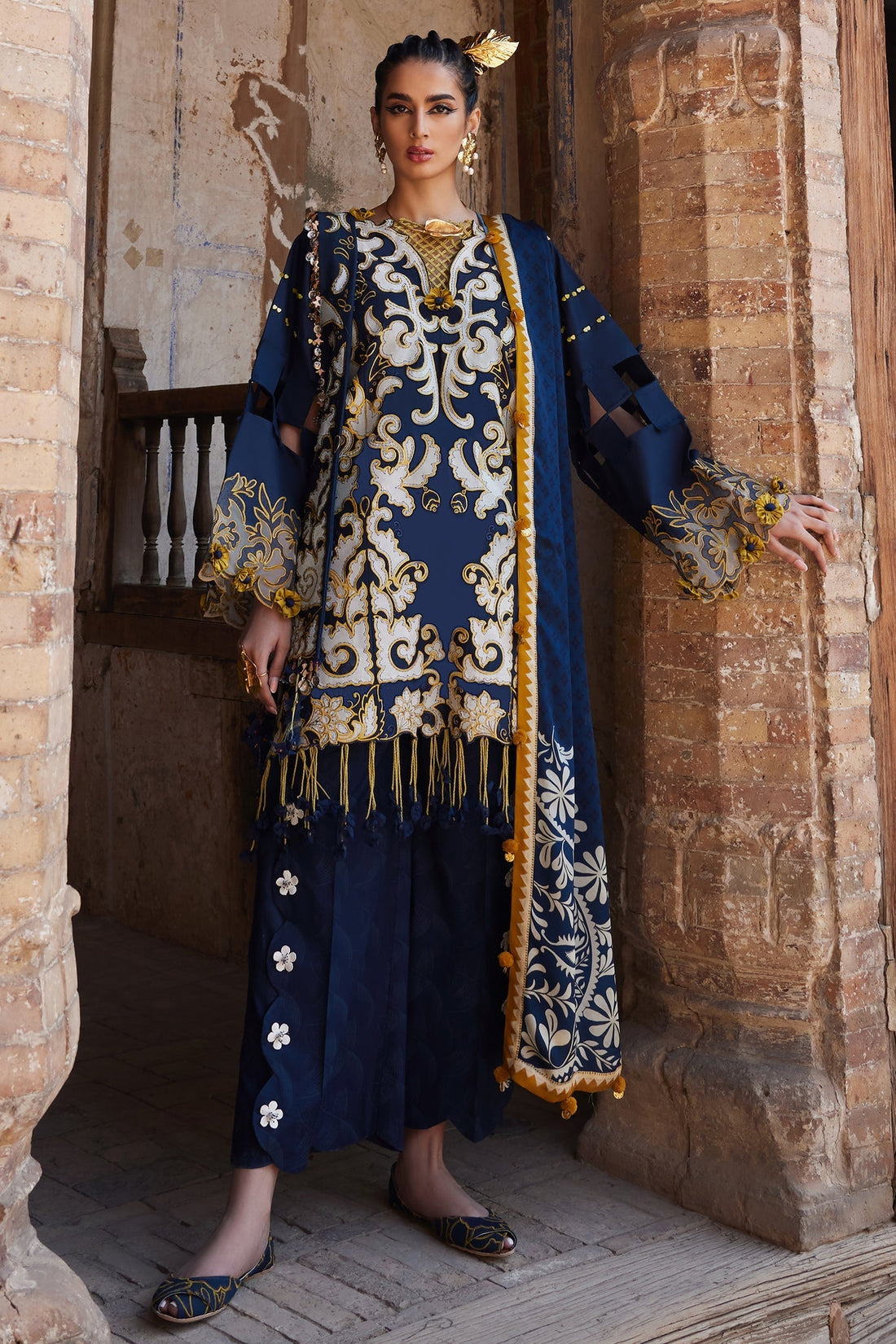 Elan | Luxury Lawn 25 | SOLENE (EL25-03 B) -  Elan Ladies Clothes - Original Designer Dress - House of Maryam