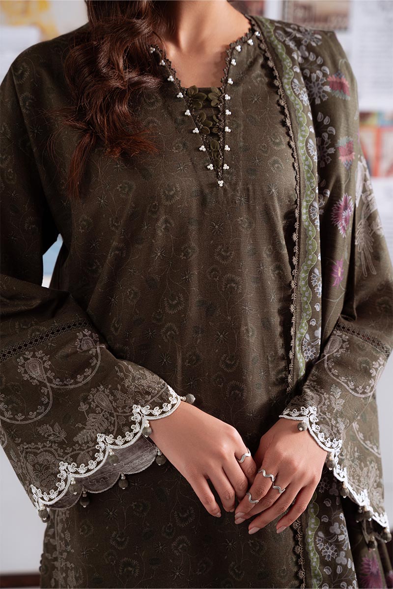Cross Stitch | Khaddar Linen 25 | OLIVE CHARM