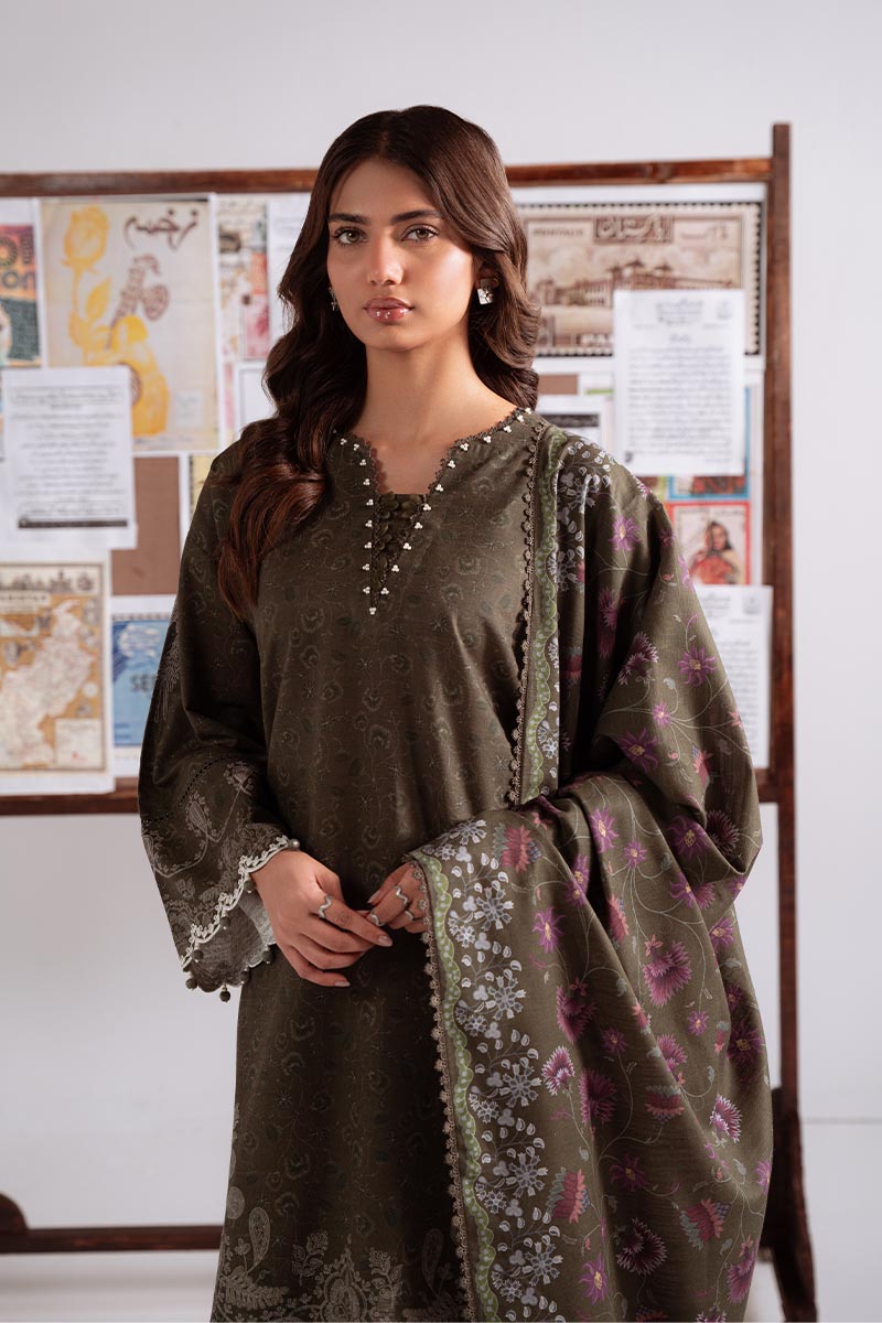 Cross Stitch | Khaddar Linen 25 | OLIVE CHARM