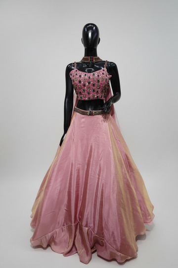 Mesmerising pink lehenga with soft net dupatta