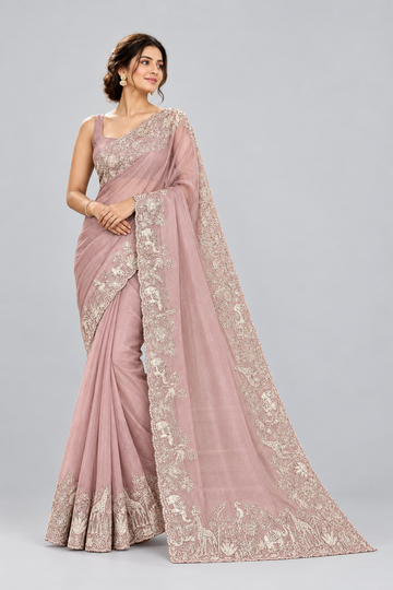 Mesmersing pink saree