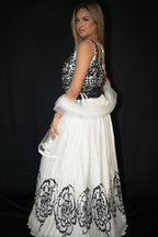 Black And White Digital Print With Stylish Blouse