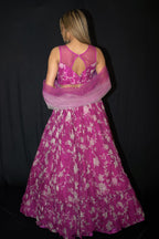 Pink Floral Lehenga set