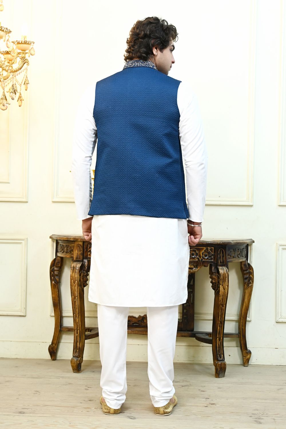 ROAYL Blue TEXTURED  waist coat