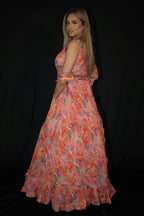 Stunning Orange Floral Lehenga