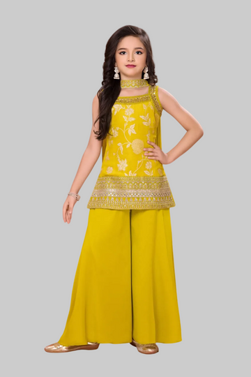 Elegant yellow plazo