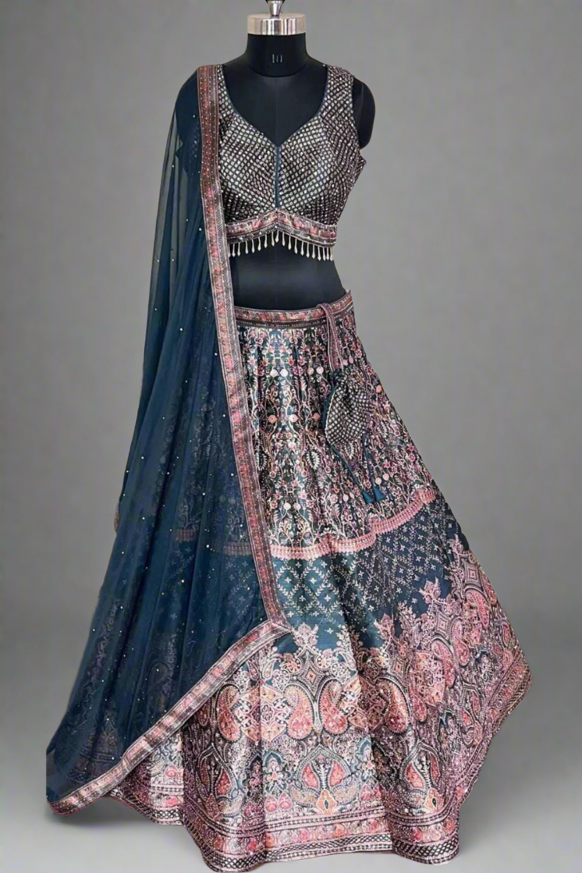 Elevate festivities with this stunning Swarovski lehenga