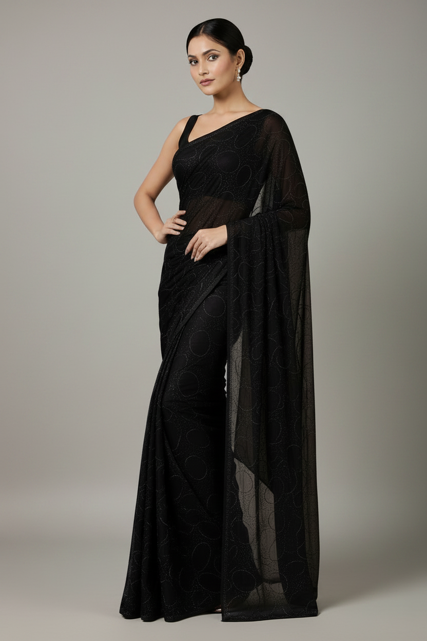 Stunning black saree