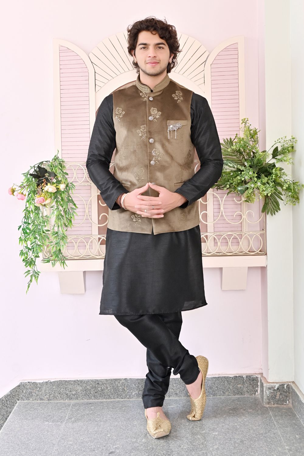 Brown Velvet Waist Coat Main image