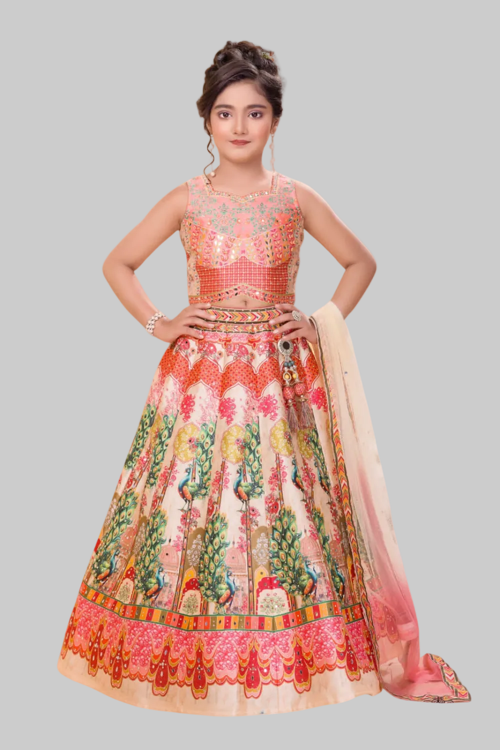 Classy multicolor lehenga set with intricate detailing