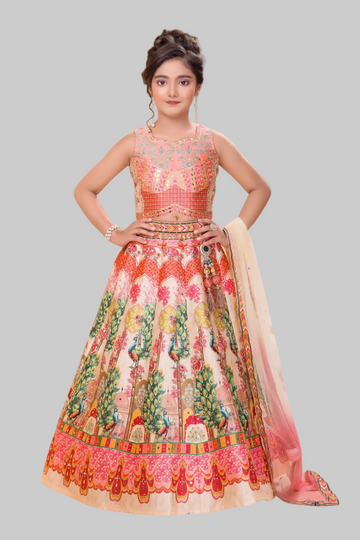 Classy multicolor lehenga set with intricate detailing