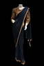 Electric navy blue saree with resham work