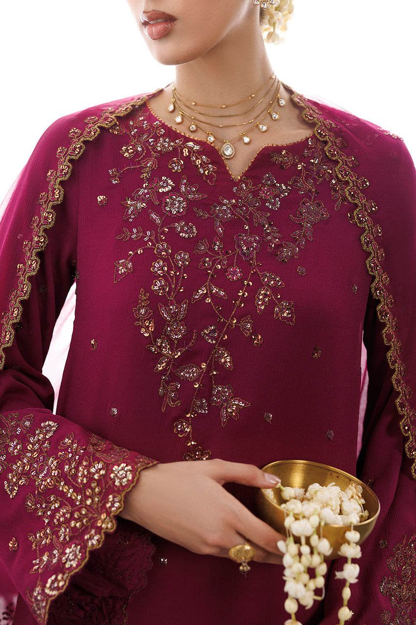 Iznik | Semi Formals'26 | CC-109 Embroidered Chiffon
