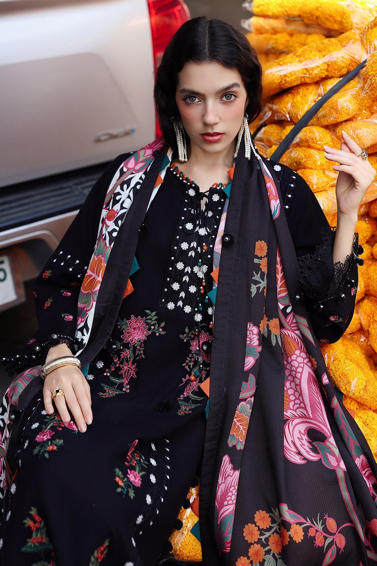 Charizma | Poshima Winters 25 | 3-pc Unstitched Wool Shawl Collection PSW5-07
