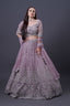 Lilac Lehenga with White Pearl Embroidered