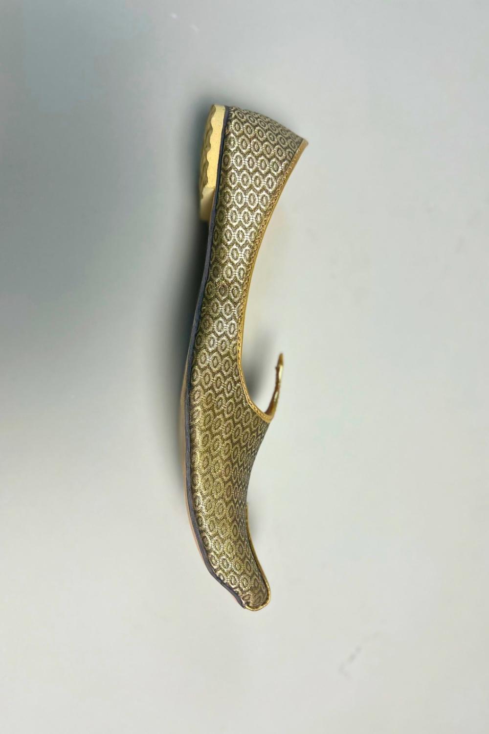 Gold Printed Traditional-wear shoes