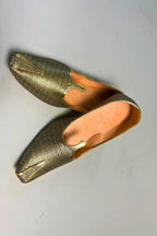 Gold Printed Traditional-wear shoes