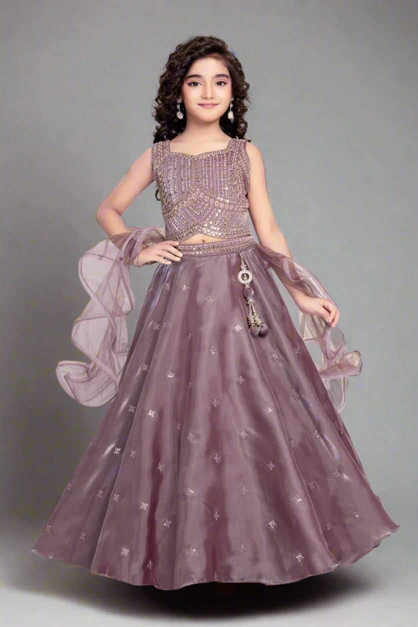 Radiate festive charm in this vibrant  lehenga choli.