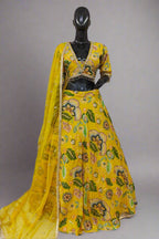 Vibrant pink lehenga with bold floral embroidery and a matching dupatta