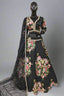 Stunning black floral lehenga with elegant sequin work