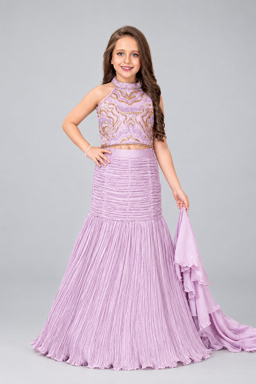 Classy pink  fishcut lehenga
