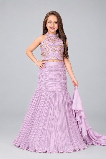 Classy pink  fishcut lehenga