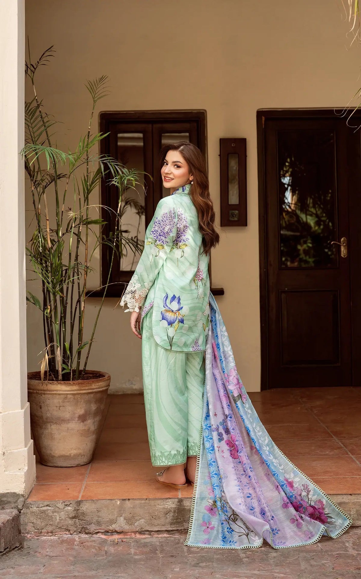 Asifa and Nabeel | Yakin Summer 25 | Floral Mist-(YKL25-04)
