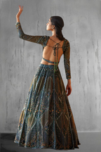 Mesmerising Blue hand Sequins lehenga