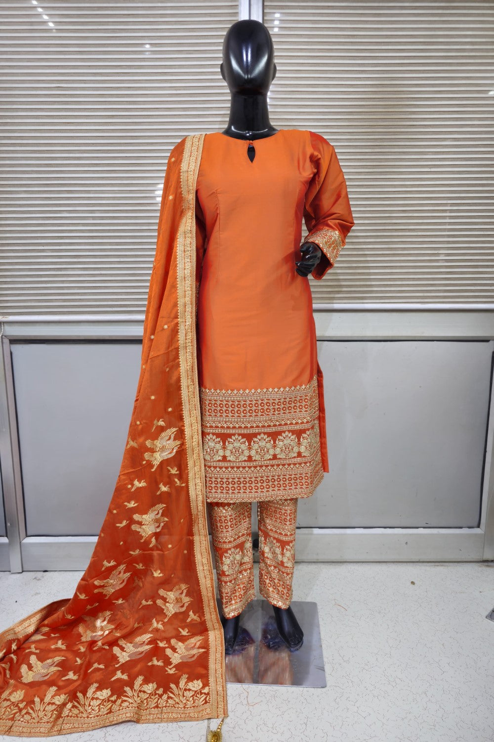 Elegant suit with all hand embroidered work