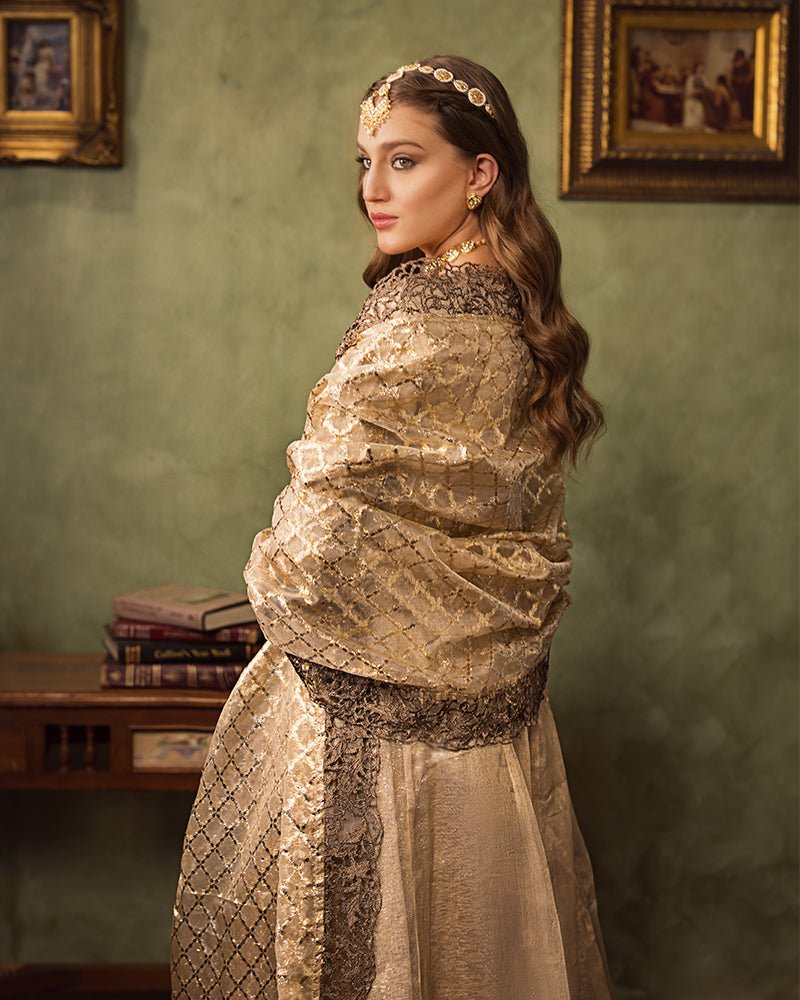 Ain | Aroosh Luxury Formals 24 | AR-77 SAIBA (Gold)