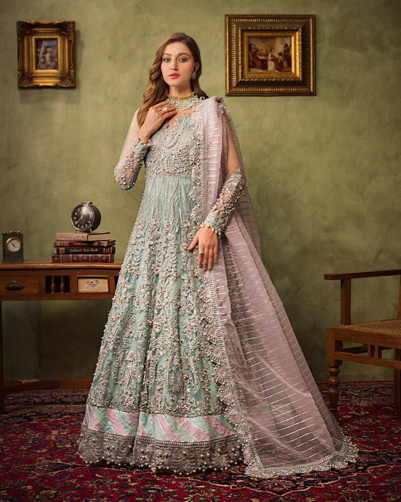 Ain | Aroosh Luxury Formals 24 | AR-89 CHASHM (Aqua Blue)