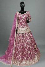 Classy Banarasi lehenga with long top