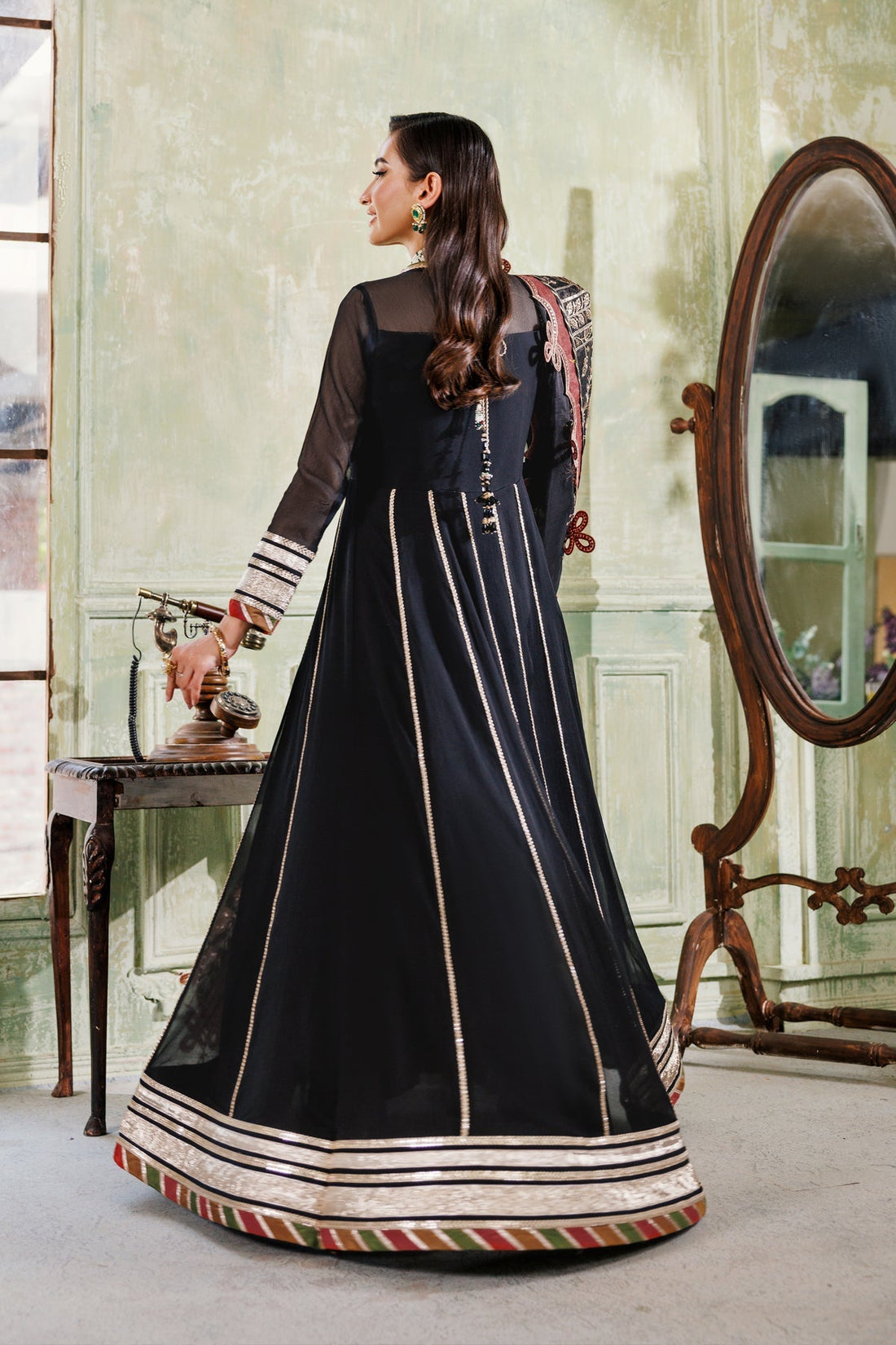Alizeh | Ready to wear | Black Dress 3 piece - RTW1026