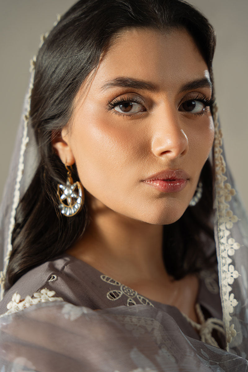 Cross Stitch | Chikankari Lawn 25 | WHISPER ASH