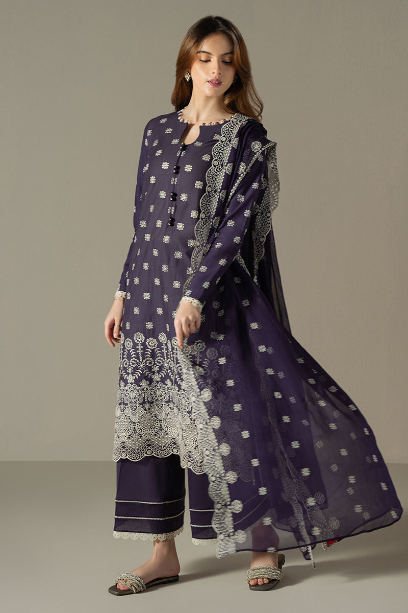 Cross Stitch | Chikankari Lawn 25 | INDIGO ROYAL